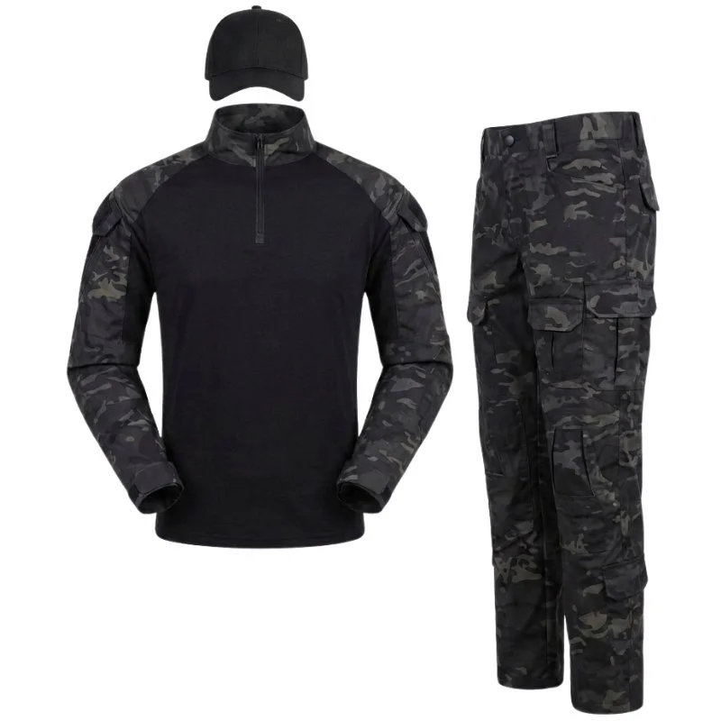 Black Camo Suit 1 camouflage Black Uniform outfit