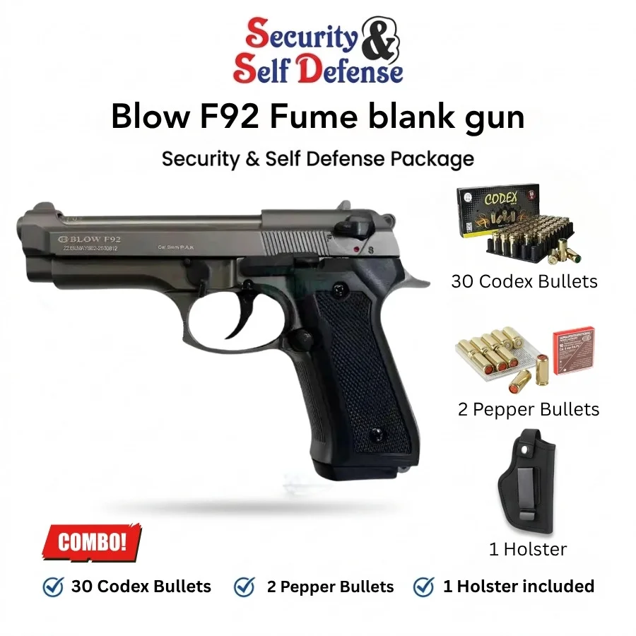 Blow F92 Fume with 30 Codex Bullets, 2 Pepper Bullets & 1 Holster 1 Blow F92 Fume
