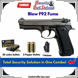 Blow F92 Fume with 30 Codex Bullets, 2 Pepper Bullets & 1 Holster