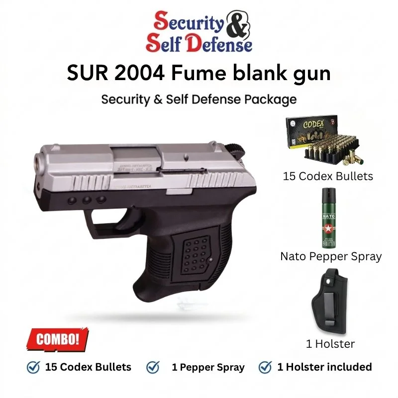 SUR 2004 Fume Blank Gun 15 Codex Bullets 1 Pepper Spray 1 Holster 1 SUR 2004 Fume