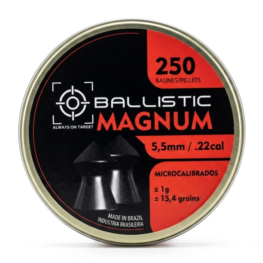 BALLISTIC MAGNUM PELLETS 5.5MM 250 PACK 1 BALLISTIC MAGNUM PELLETS 5.5MM 250 PACK