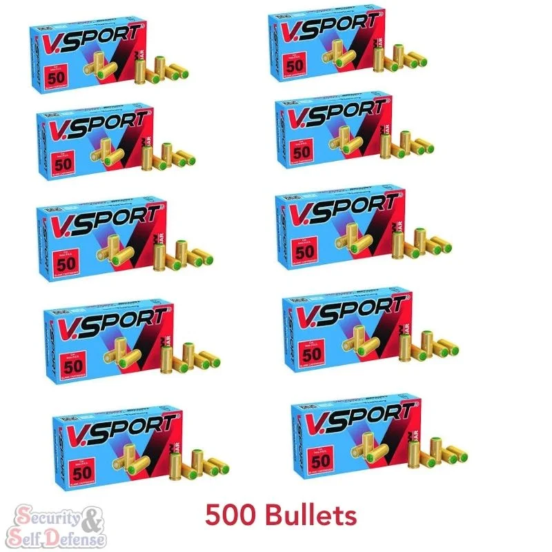 V.Sport 9mm Blank Bullets 500 Rounds – 10 Box Pack